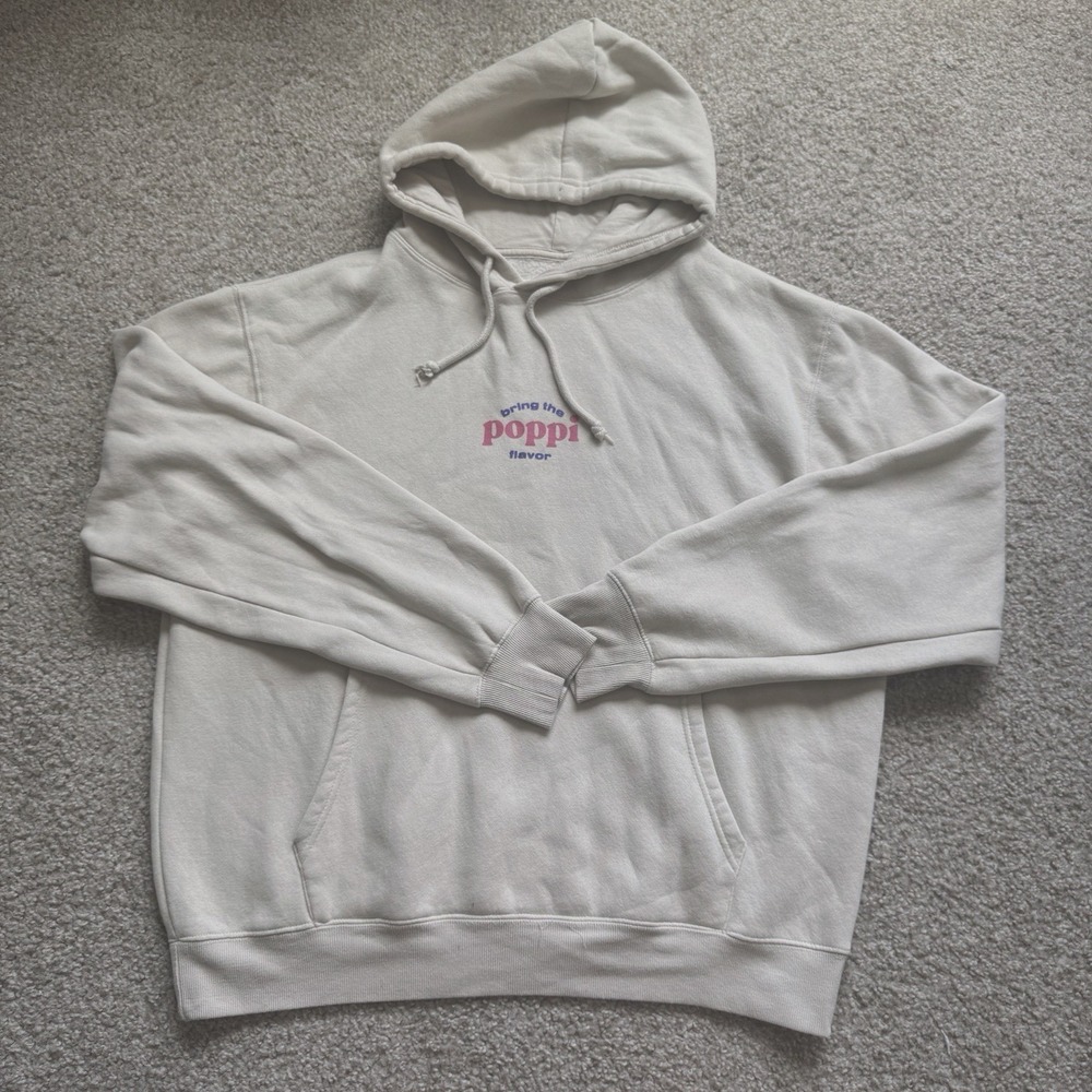 Poppi For Target Limited Edition Wanna Get Juicy Tan XL Hoodie Sweatshirt *
